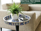Gesodant Boho Chic Round Side Table, Stable Hourglass Pedestal Base, Unique - Image 4