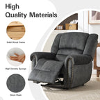 CANMOV Manual Recliner Chair, Classic and Traditional Fabric Recliner Chair - Image 5