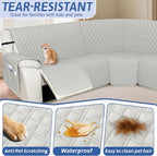 Arfntevss Recliner Sectional Couch Covers 1OO% Waterproof L Shape Sofa Cover - Image 5
