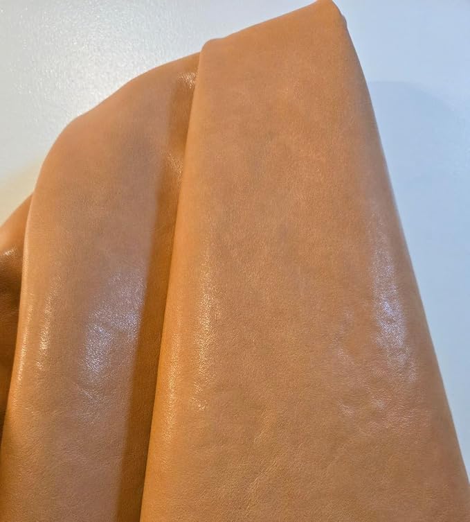 NAT Leathers™ | Wheat Camel Vegetable Tanned Tan Soft Faux Vegan Leather PU | 1 - Image 7