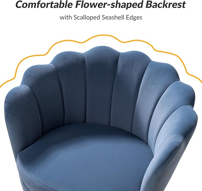 HULALA HOME Modern Velvet Accent Chairs Set of 2 - Image 3