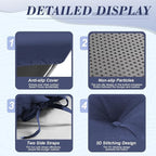 Outdoor Chaise Lounge Chair Cushion 74.2 x 22 x 4.7 Inches Thickened 100% - Image 4