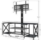 HOOBRO TV Stand with Mount and Power Outlet, LED Entertainment Center with - Image 5