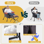 Lazy Chair with Ottoman, Large Accent Chair with Ottoman and a Throw Pillow - Image 9