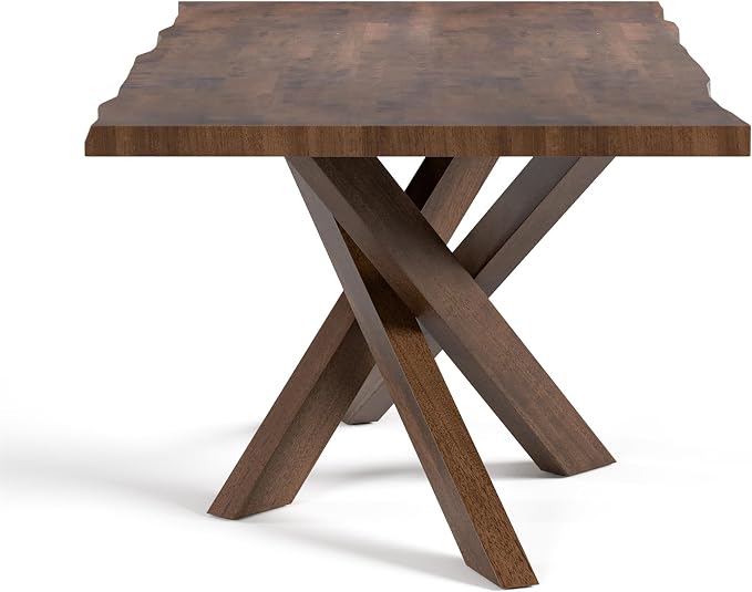Furniture of America Nazaen II 71" Mid-Century Modern Solid Wood Live Edge - Image 5