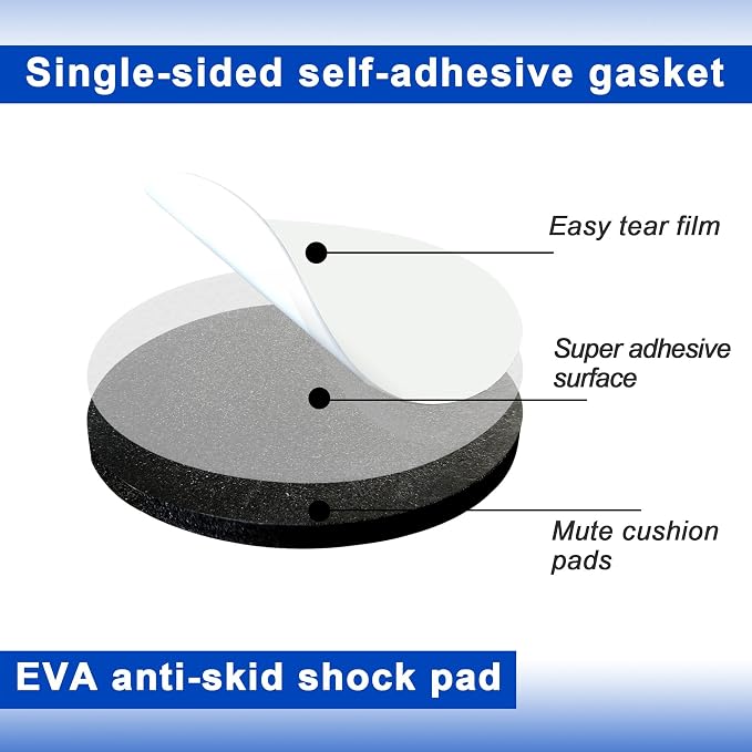 Krisler Headboard Stoppers, Soft Bed Stabilizer Against Wall, Self Adhesive - Image 8