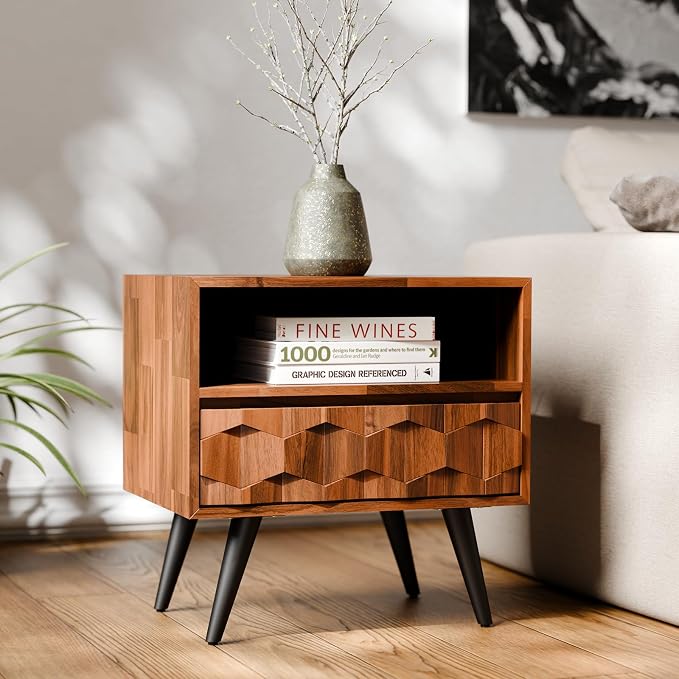 Bme Georgina Solid Wood Nightstand - Image 3