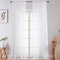 Extra Long Sheer White Curtains by WelvetBLK