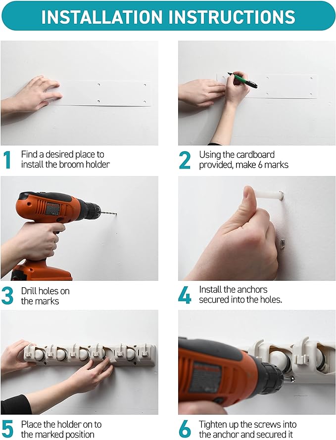 Home It Mop And Broom Holder Wall Mount - Image 5