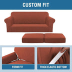 H.VERSAILTEX 3 Piece Stretch Sofa Covers - Image 4