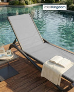 Adjustable Patio Chaise Lounge Chair, Outdoor Pool Lounger - Image 7