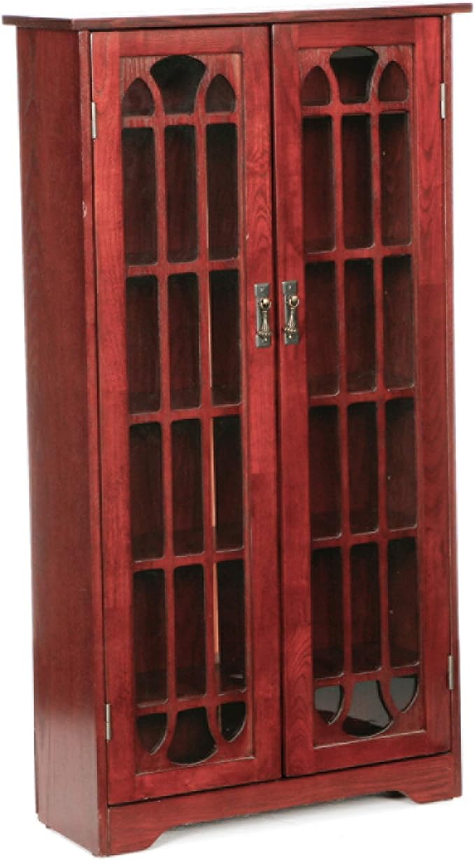 SEI Furniture - Window Pane Media Cabinet - Cherry - Transitional Design by SEIFurniture