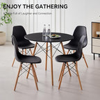 5-Piece 35.5" Round Dining Table Set, Small Kitchen Table Chairs Set of 4 - Image 7
