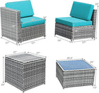 Tangkula 8 Pieces Wicker Patio Furniture Set - Image 5