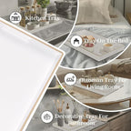 MAONAME White Decorative Tray for Coffee Table, Modern Serving Tray - Image 7