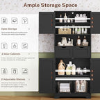 Iwell 57.8" H Tall Storage Cabinet - Image 4