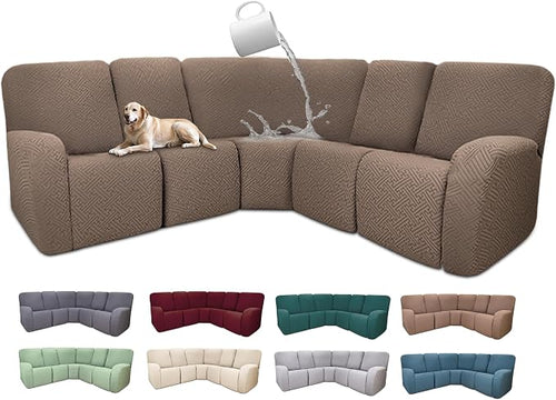 100% Waterproof Sectional Recliner Couch Covers by ROFASVCO