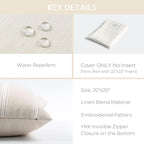 Crumbs Home Modern Farmhouse Fall Linen Indoor Outdoor Throw Pillow Cover Only - Image 5