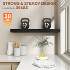 Dreamland 30 Inch Black Floating Shelves - Image 4