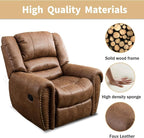 CANMOV Leather Recliner Chair, Classic and Traditional Manual Recliner Chair - Image 8