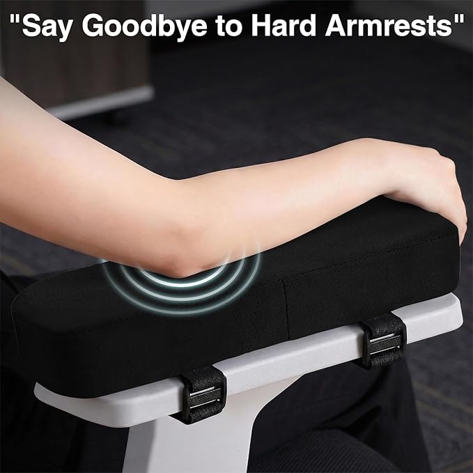 Smiry Ergonomic Office Chair Armrest Pads, Memory Foam Arm Rest Covers - Image 4