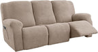 5-Piece Recliner Sofa Covers, Stretch Geometric Strokes Jacquard Recliner Sofa by Unknown