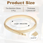 MECCANIXITY 3 Rolls Bamboo Strips - Image 2
