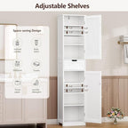 Iwell 67" Tall Bathroom Cabinet, Storage Cabinet - Image 4