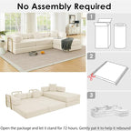 HANXIN 108" Modular Sectional Sofa, Futon Convertible Sofa Bed, Oversized - Image 3