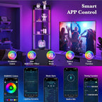 5-Tier Corner Shelf with RGB LED Light, Remote & APP Control, Adjustable - Image 9