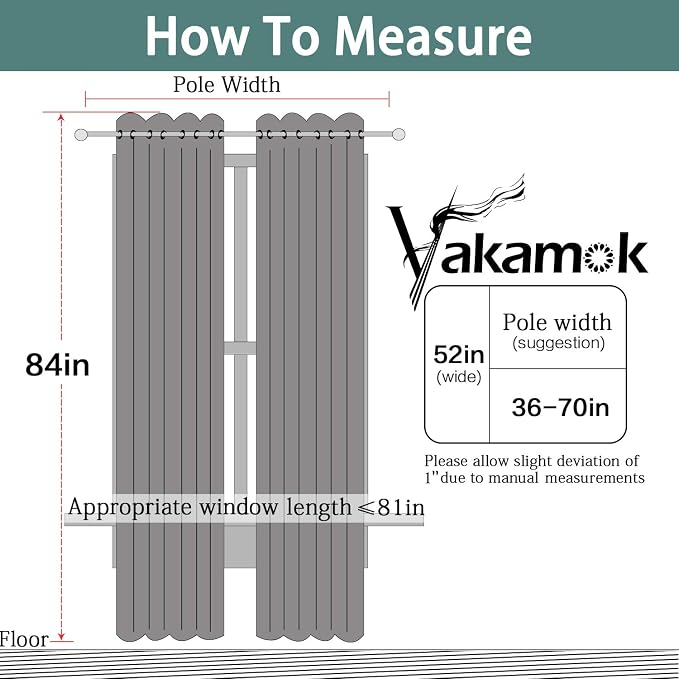 Yakamok Lilac 100% Blackout Curtains 84 Inches Long - Image 8