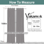 Yakamok Room Darkening Curtains 52x108 inch Length Light Beige-Living Room | 2 - Image 7