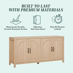 Walker Edison Sasha 4-Door Reeded Sideboard Buffet - Image 4