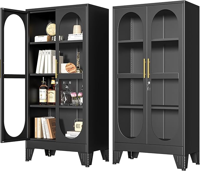 PAOFIN 61" H Locking Display Cabinet by PAOFIN