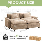 Oprisen 86" Modular Sectional Sofa, Comfy Cloud Couch Sectional Sofa - Image 2