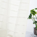 SpaceDresser Check Sheer Curtains 45 Inches Long - Image 2