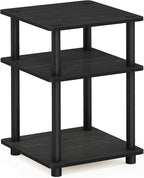 Furinno TURN-N-TUBE Side Table, 3-Tier Square Modern End Table, Open Shelves by Furinno-FitsYourSpaceFitsYourBudget