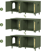 Homhedy Boho Cat Litter Box Enclosure - Image 6