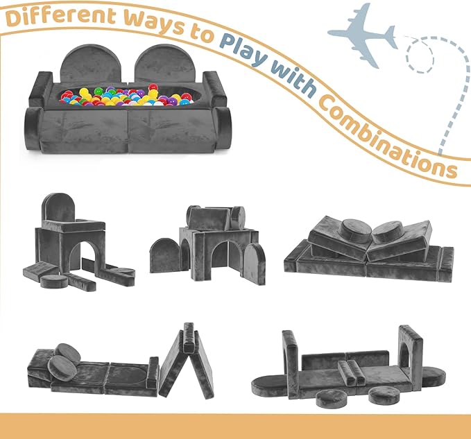 12pcs Modular Kids Play Couch - Image 5