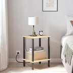 TUTOTAK End Table with Charging Station, Small Side Table with Outlets - Image 8