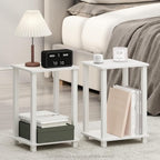 Furinno Simplistic Night Stand Set of 2, 2-Tier Small Nightstand by Furinno-FitsYourSpaceFitsYourBudget