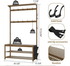 AMBIRD Hall Tree with bench and shoe storage, Entryway Bench with shoe storage - Image 4