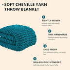 L'AGRATY Chunky Knit Throw Blanket - Image 2