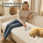 Smiry Couch Cover for Dogs, Non Slip Fuzzy Pet Sofa Covers Washable | Sofa - Image 3