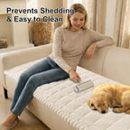 Smiry Couch Cover for Dogs, Non Slip Fuzzy Pet Sofa Covers Washable | Sofa - Image 3