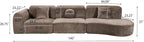 Merax 3-Piece 140" Curved Sectional Sofa Set, 4 Seat L-Shaped Modular Modern - Image 2