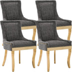 Upholstered Dining Chairs Set of 4, Modern Fabric Side Chairs by MZDOO