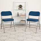 Flash Furniture 4 Pack HERCULES Series Premium Curved Triple Braced & Double - Image 2