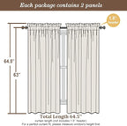 Chyhomenyc Sheer Curtains 63 Inch Length 2 Panels, Soft Airy, Rod Pocket - Image 9