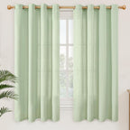 YoungsTex 63 Inch Length Sage Linen Curtains by YoungsTex